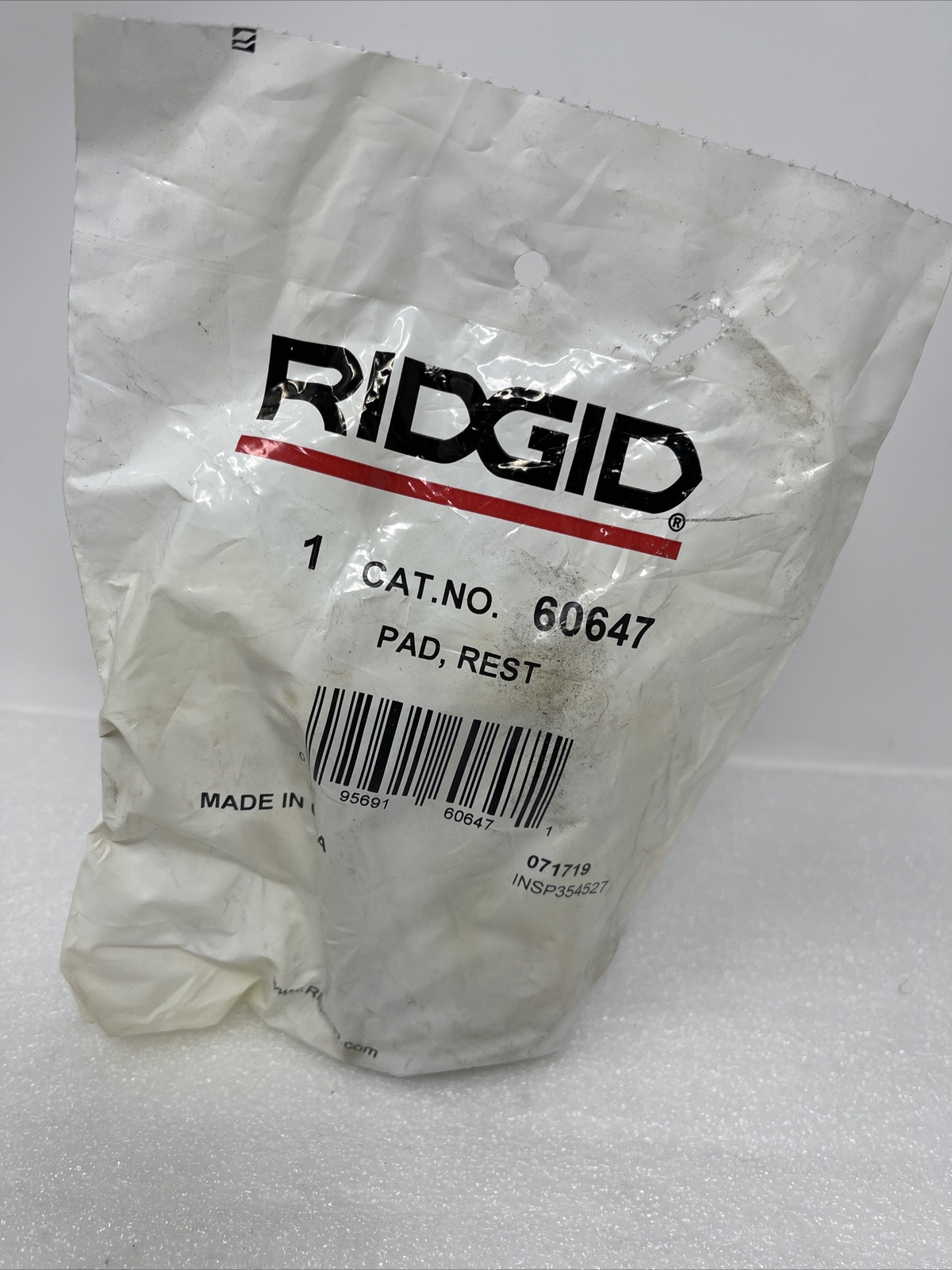 Ridgid Genuine OEM Replacement Rest Pad 60647, New