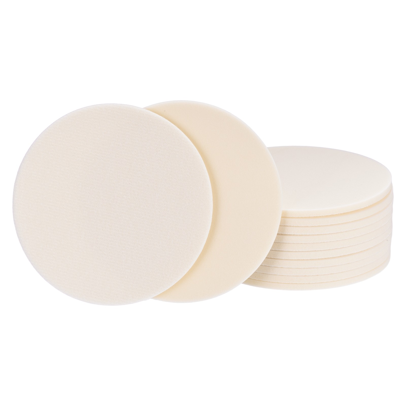 10 Pcs 2000 Grit 6 Inch Hook and Loop Sponge Sanding Disc for Sander, White