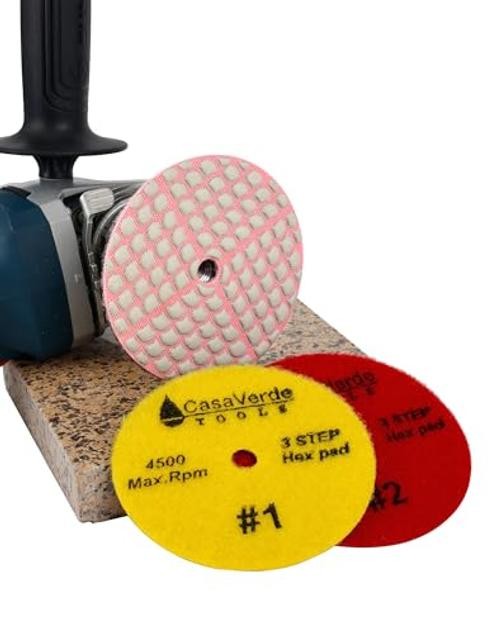 3 Step 4 Inch Polishing Pads,Granite Marrble Polishing Pads | Ultra 3 Step Set
