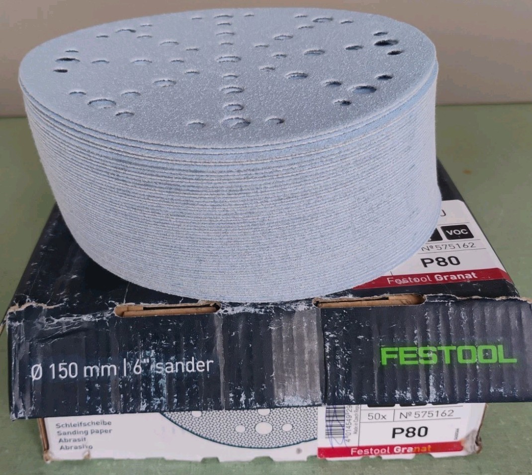 Festool 575162 80 Grit Granat for 6″ Sander 50-pc Damaged Box