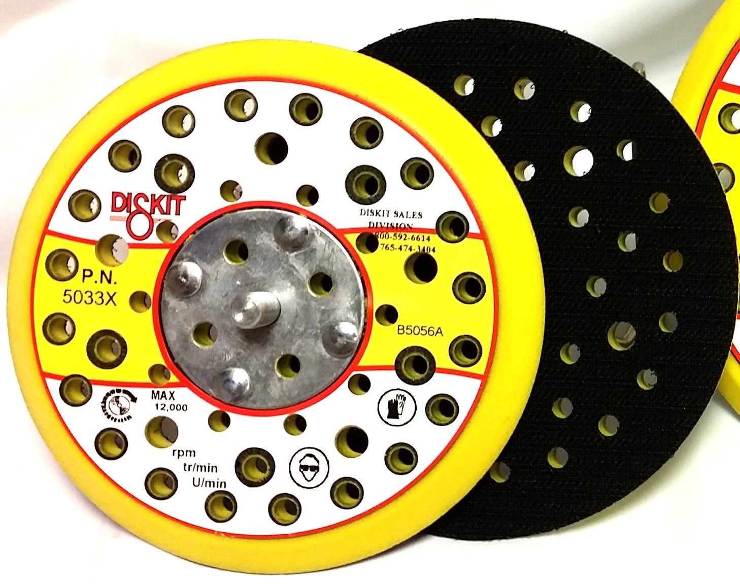 Gripit Sanding Pad 5033X: Firm, 5″, Hook, 44 Hole, Low Profile MADE IN USA