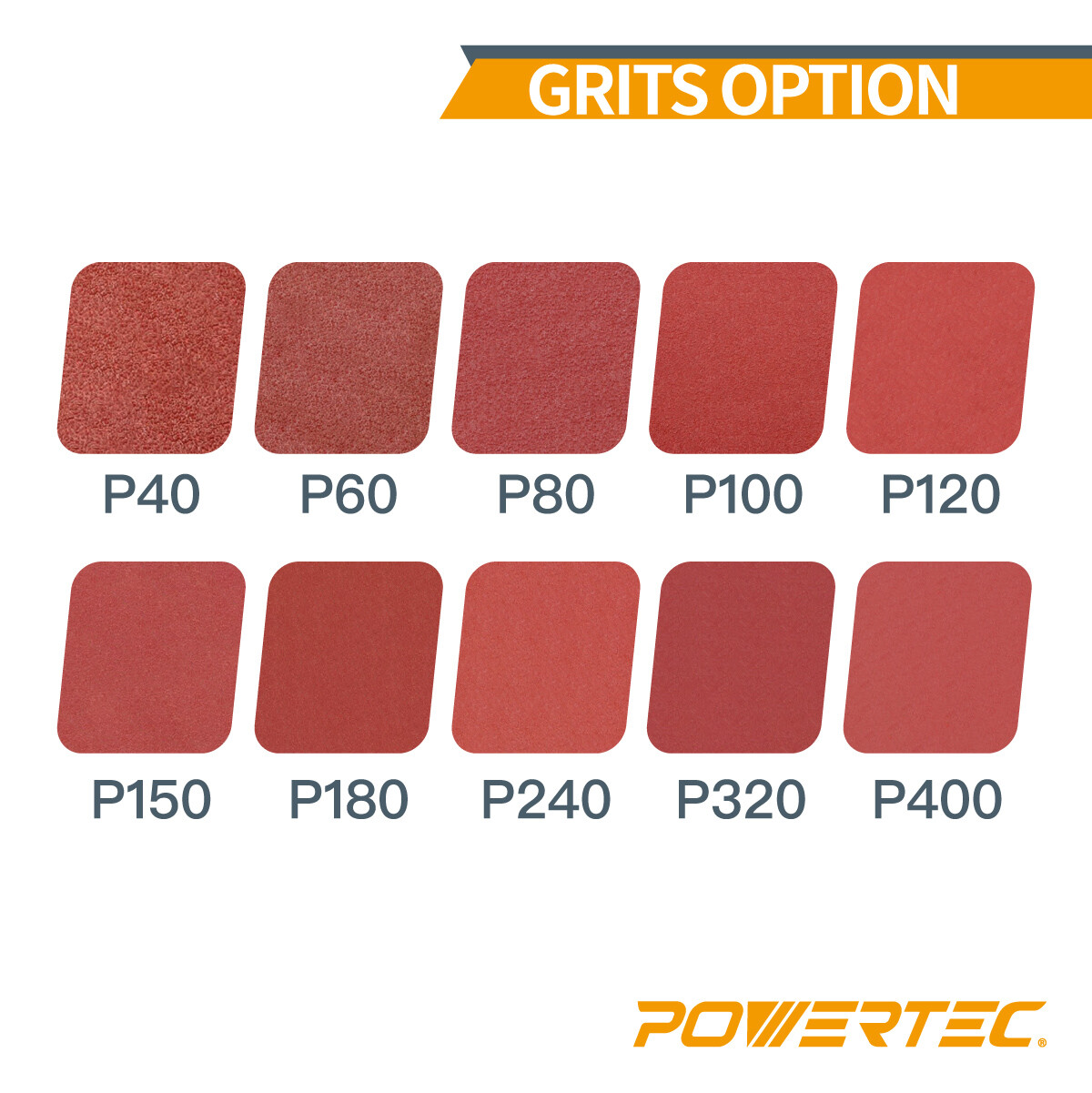 POWERTEC 4 x 24″ Sanding Belt 40 Grit Aluminum Oxide Sandpaper-10 PK (110060)