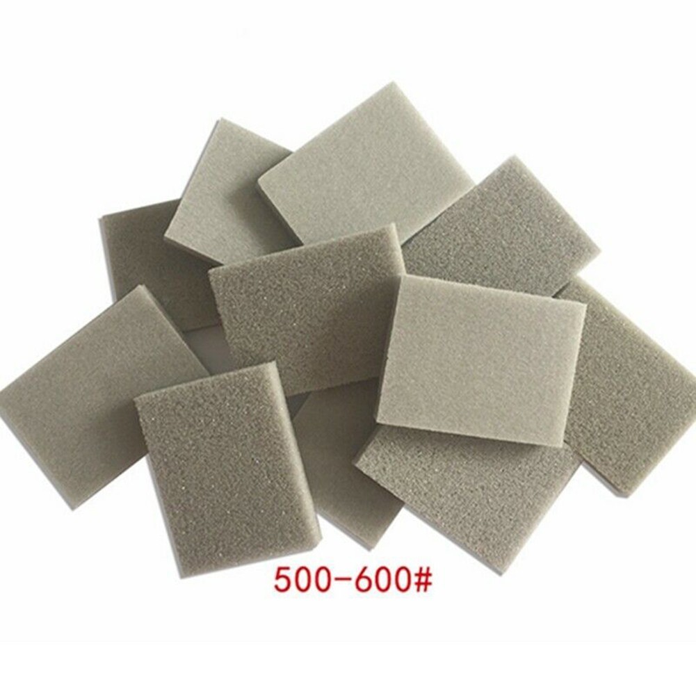 10pcs Foam Sanding Block Wet Dry Bodywork Fine Coarse Grit Sandpaper Sponge New