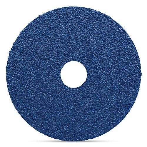 Zirconia Resin Fiber Sanding and Grinding Discs, 4.5” x 7/8”, 36 Grit – 25 Pack