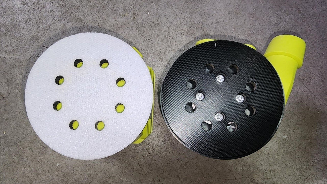 5 Pack 5 Inch Foam Sanding Interface Pad 8 Hole Hook Loop for Orbital Sander