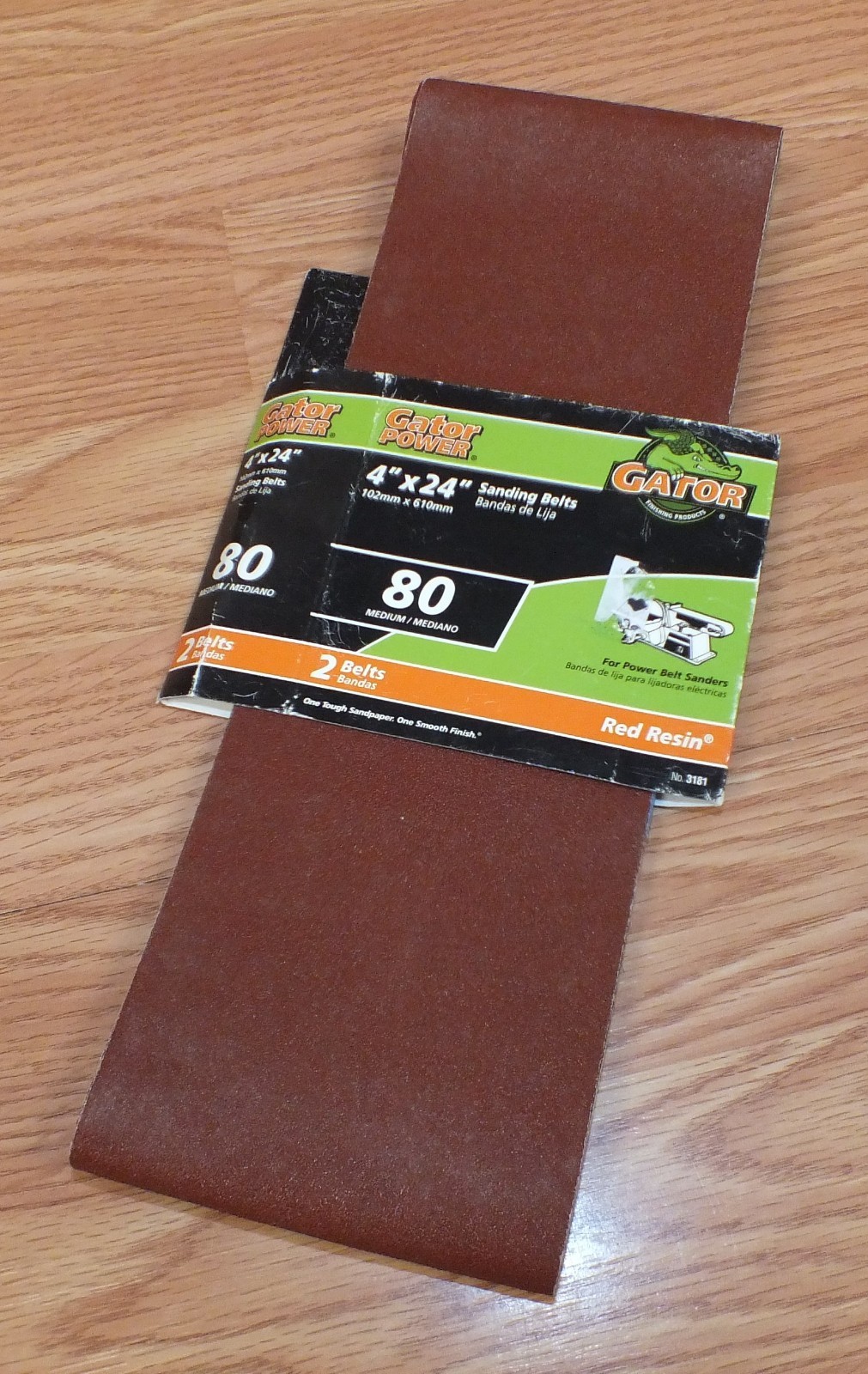 Gator Finishing Products (3181) 80 Medium Grit 4″ x 24″ (inch) Sanding Belts NOS