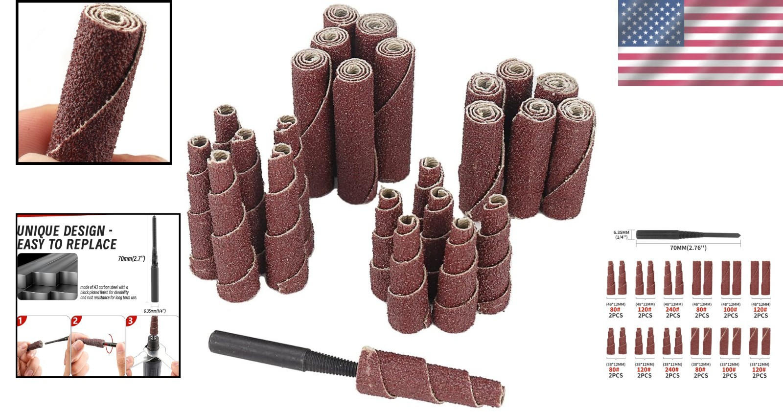 Sanding Kit 25 Pcs Assorted Mini Cartridges Carving Polishing Grits Aluminum …