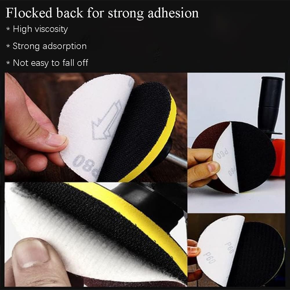 9″ Inch Dia Hook and Loop Sanding Disc 80 Grits Flocking Sandpaper – 10 Pack