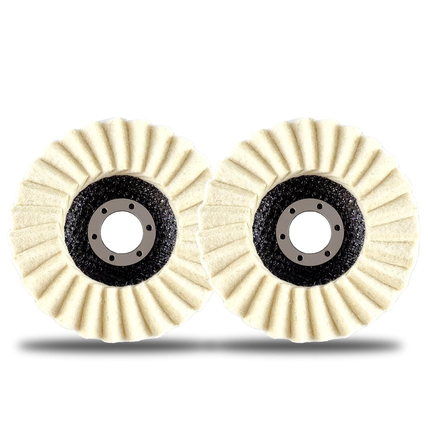 Wool Felt Polishing Disc 4.5 Inch Flap Polishing Wheel 2 Pcs Flap Discs
