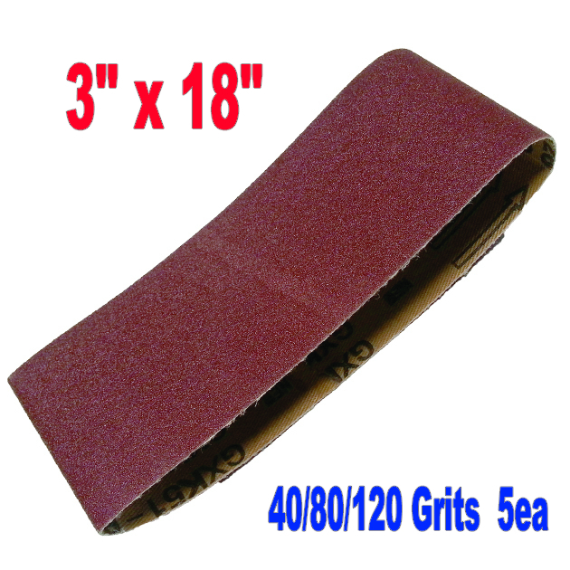 15x Mix 3″ x 18″ Sanding Belts Aluminium Oxide 40/80/120 Grits Sander Abrasive