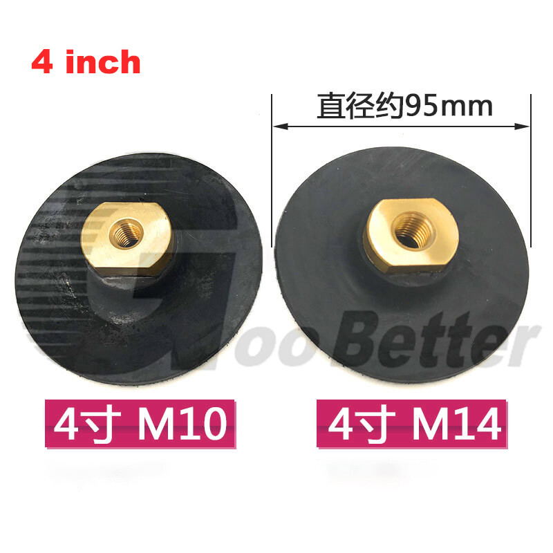 3″ 4″ inch Rubber Backing Disc M10 M14 Thread for Angle Grinder Sander Sanding