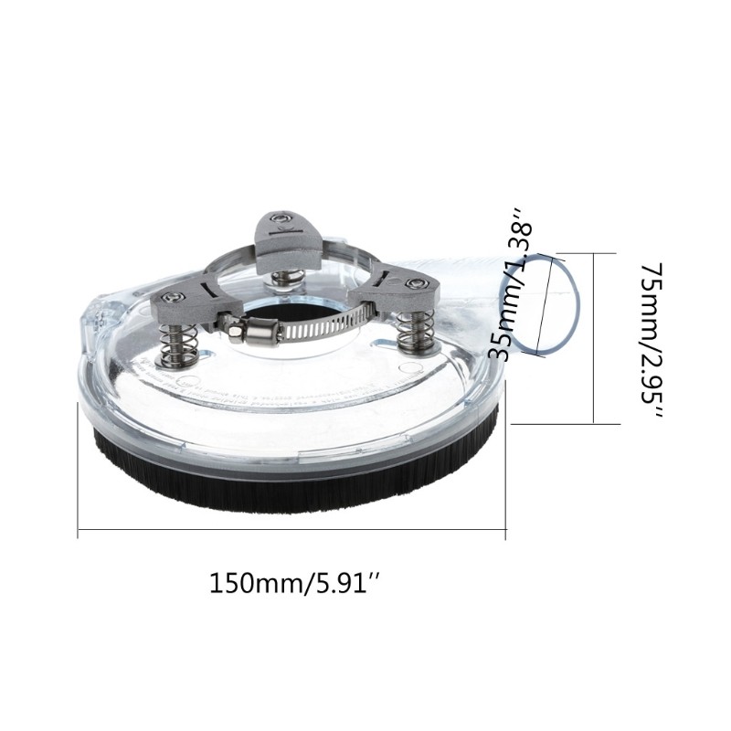 Dust Shroud Kit Dry Grinding Dust Cover for Angle Hand Grinder Clear 4″/ 5″