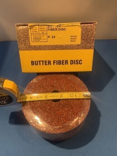 Resin Fiber Grinding Discs 5″X7/8, 50 Pack Heavy Duty Aluminum Oxide 24 grid