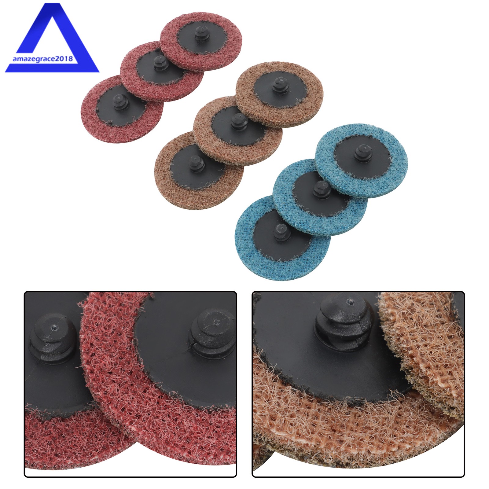 150×Sanding Discs 2″ Quick Change Fine Medium Coarse Sanding Pads Aluminum Oxide