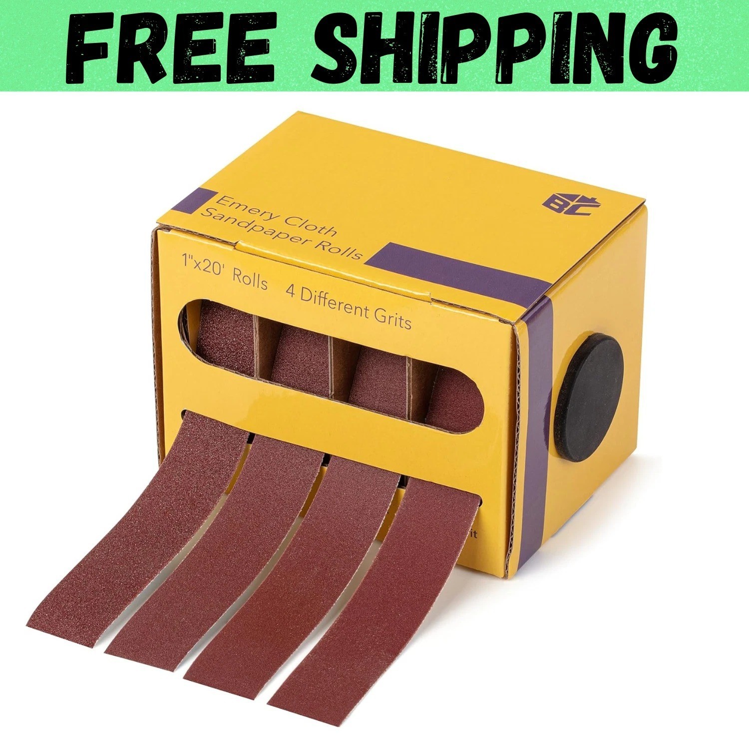 4 Grits Emery Cloth Roll 1″ x 20 FT 150/240/320/400 Grit Abrasive Sandpaper Roll