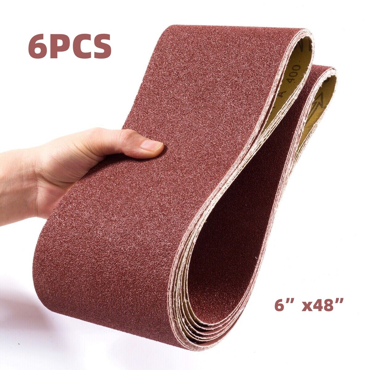 6PACK Belt Sander Sandpapers 6“x 48” Sanding Belts 60 80 120 150 240 400 Grit