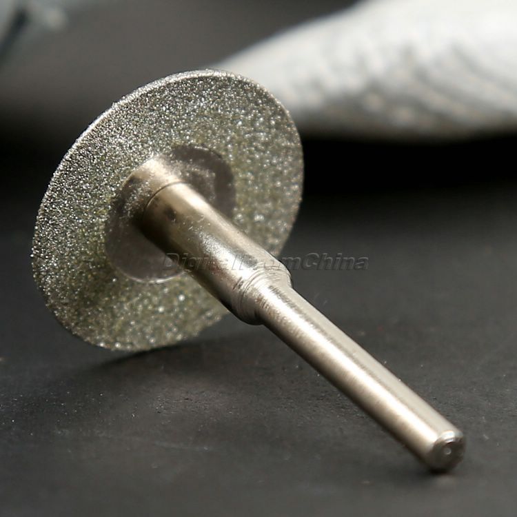 10Pc Diamond Cutting Off 20mm Wheel Discs Rotary Tool W/2 Mandrel Set for Power