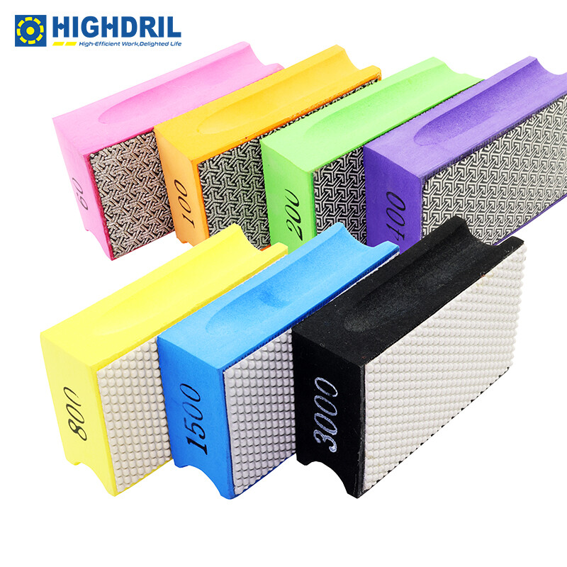 Dry Diamond Hand Polishing Sanding Pad Tool for Granite Marble Glass #60-3000