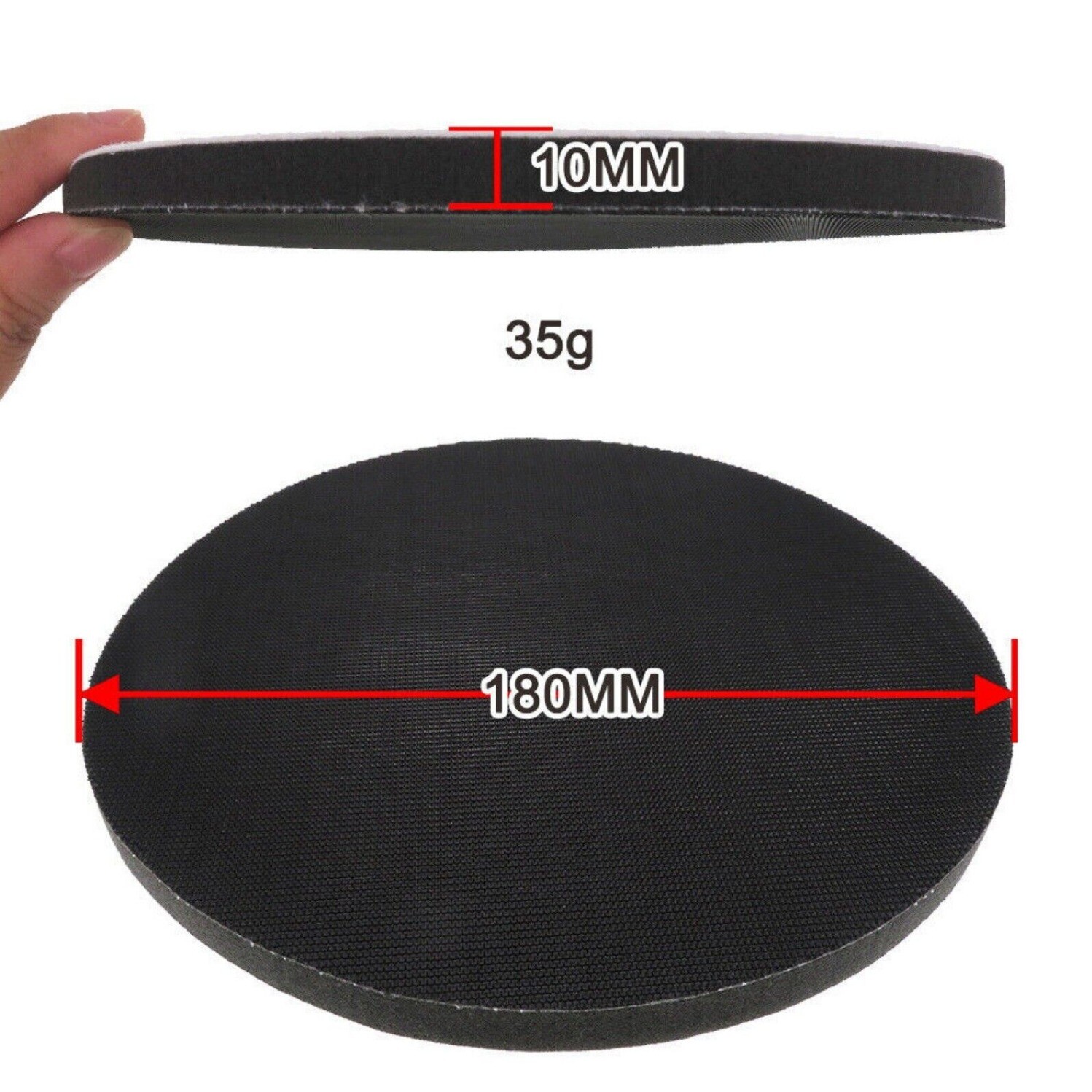 7″ 180mm x 10mm Thick Hook & Loop Soft Foam Interface Pad Backing Pads Polishing