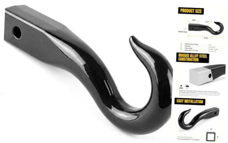 70248 Forged Tow Hook – 1 Pack – Single-Pack