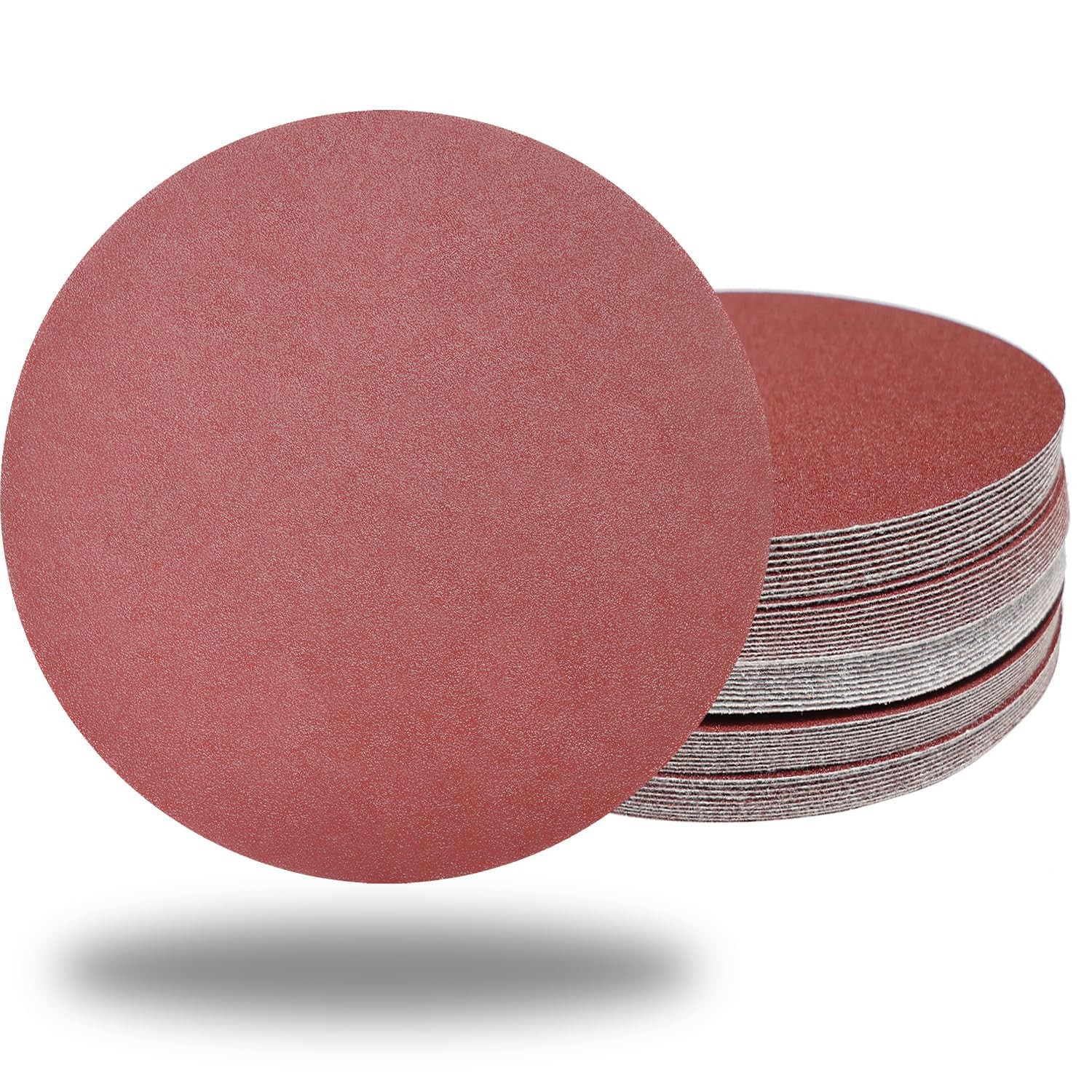 Sackorange 50 Pack 7 Inch 120 Grit Hook-and-Loop Sanding Discs Sandpaper -7″…