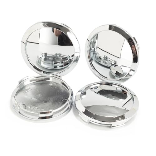 4 Pack Wheel Center Caps Kit, OD 64 mm / 2.52 inch ID 60 mm / 2.36 inch chome