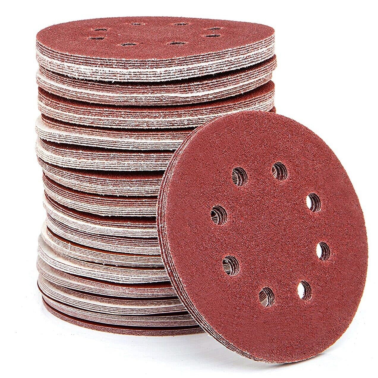 40 60 80 120 240 Grit Sanding Discs 5 inch 8-Hole Hook Loop Orbital Sander Paper