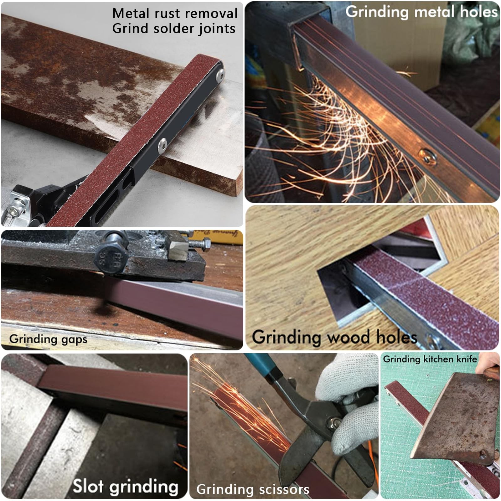 Belt Sander Attachments for Angle Grinder,Aluminum Alloy Detailing Bandfile S…