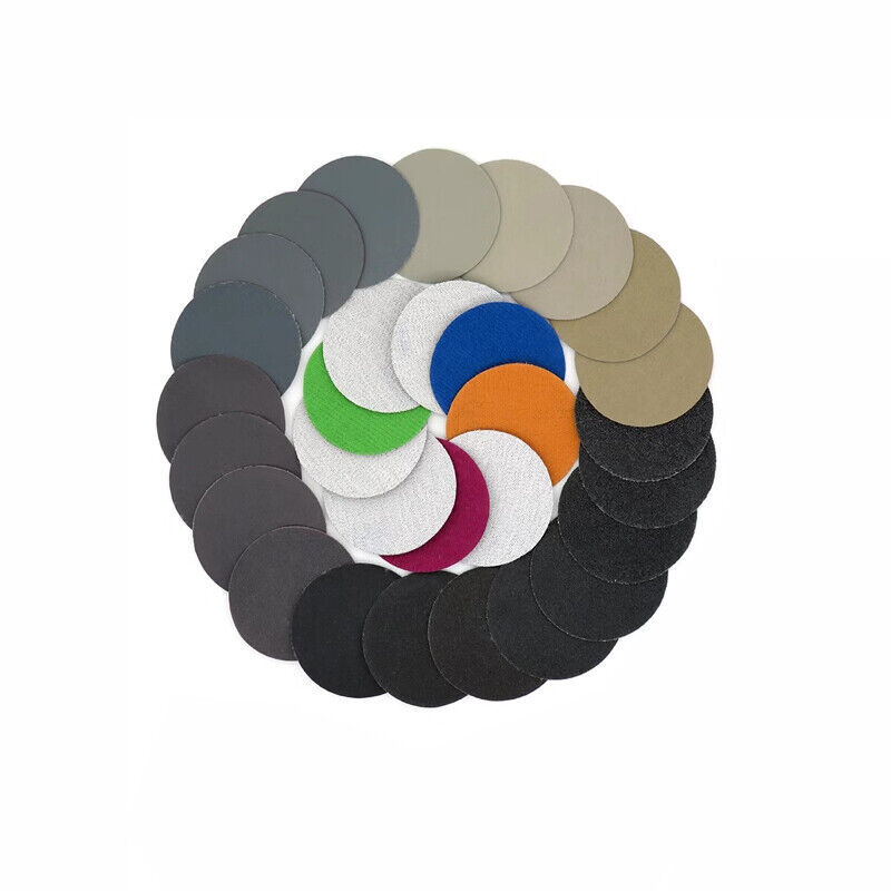2 Inch 50mm Sanding Discs Wet & Dry Sanding Sheets Hook & Loop 60Grit -10000Grit