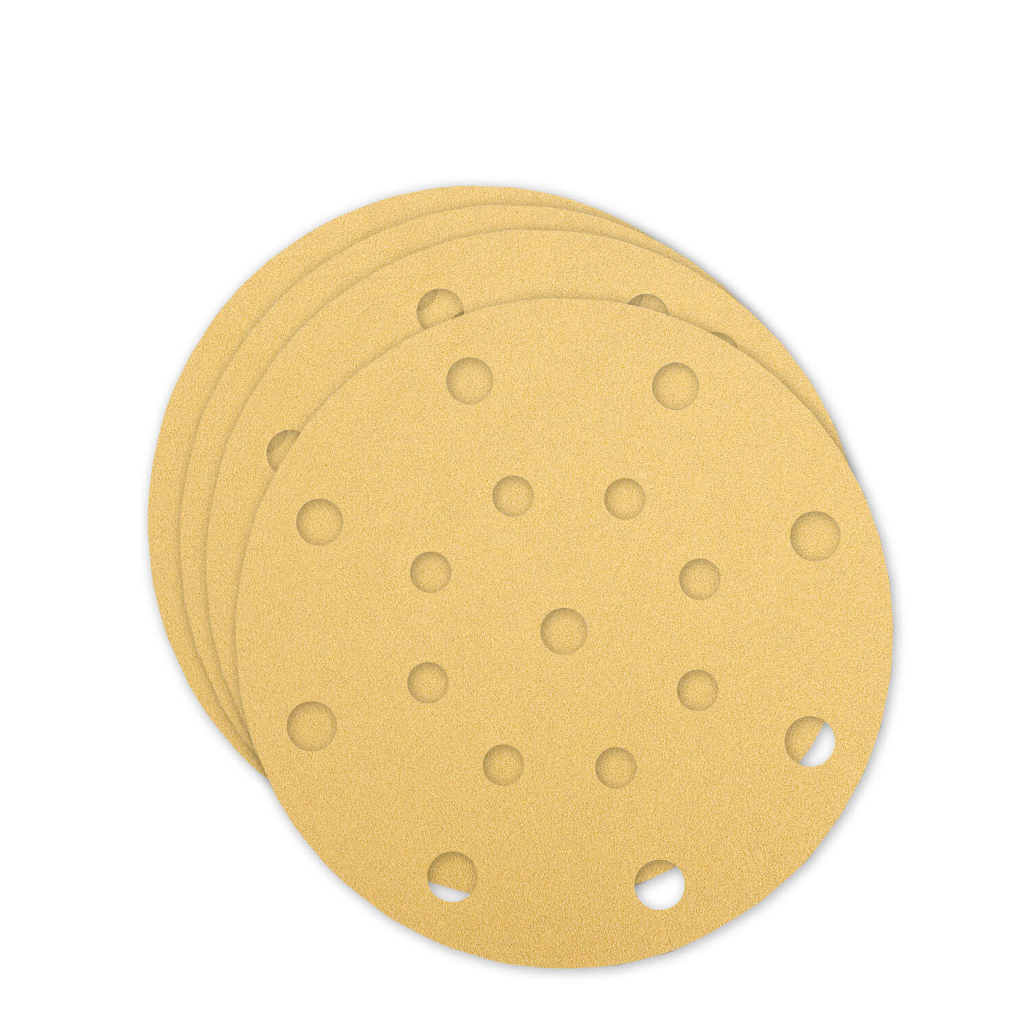 Starcke Premium 6″ x 17 Hole Gold Hook and Loop Grip Sanding Discs