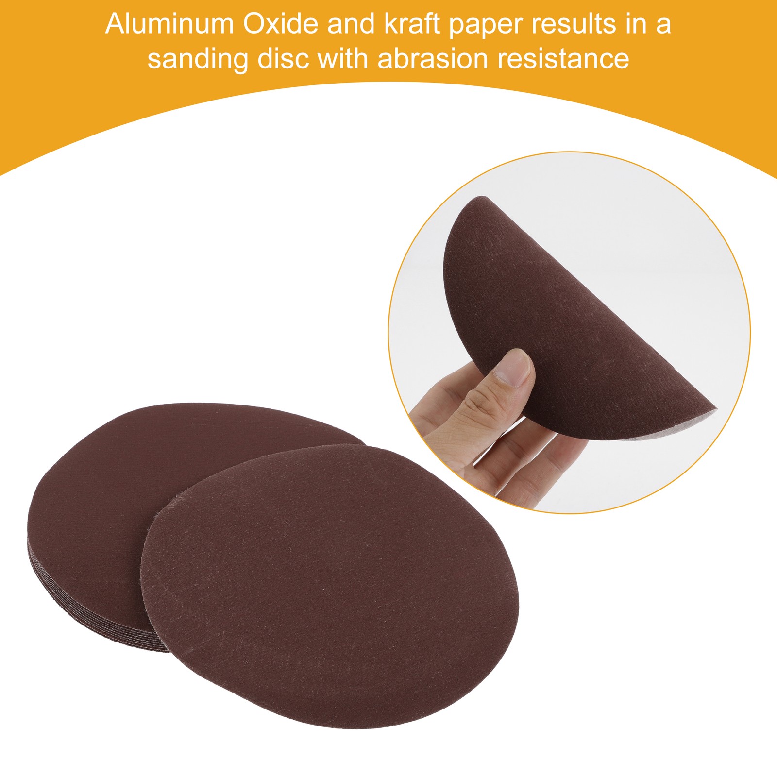 10 Pcs 600Grit Universal Sanding Discs-Round Hook Loop Sandpaper-White Paper Red