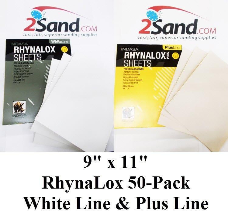 Indasa RhynaLox 9×11 Aluminum Oxide Sandpaper Sheets 50 Pack Choose Grit