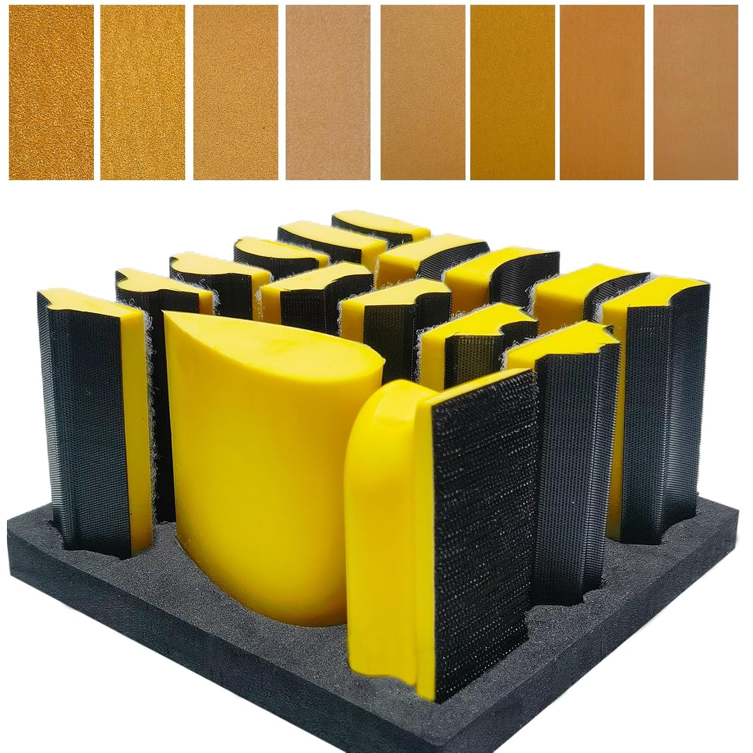 Hand Sanding Block Set 56 PCS Sanding Block Kit 16 PCS Contoured Profile