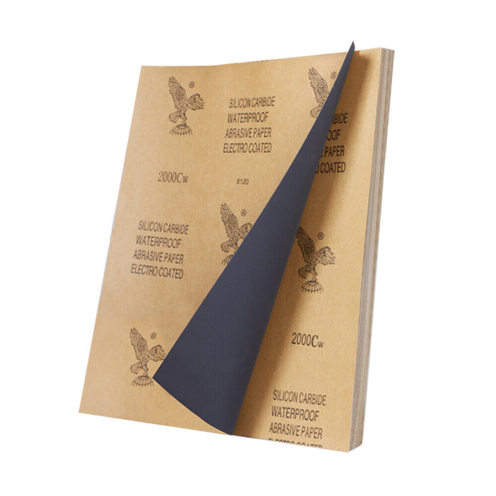 10x Wet and Dry Sandpaper Waterproof Abrasive Sanding Paper Sheets 60-2000 Grit