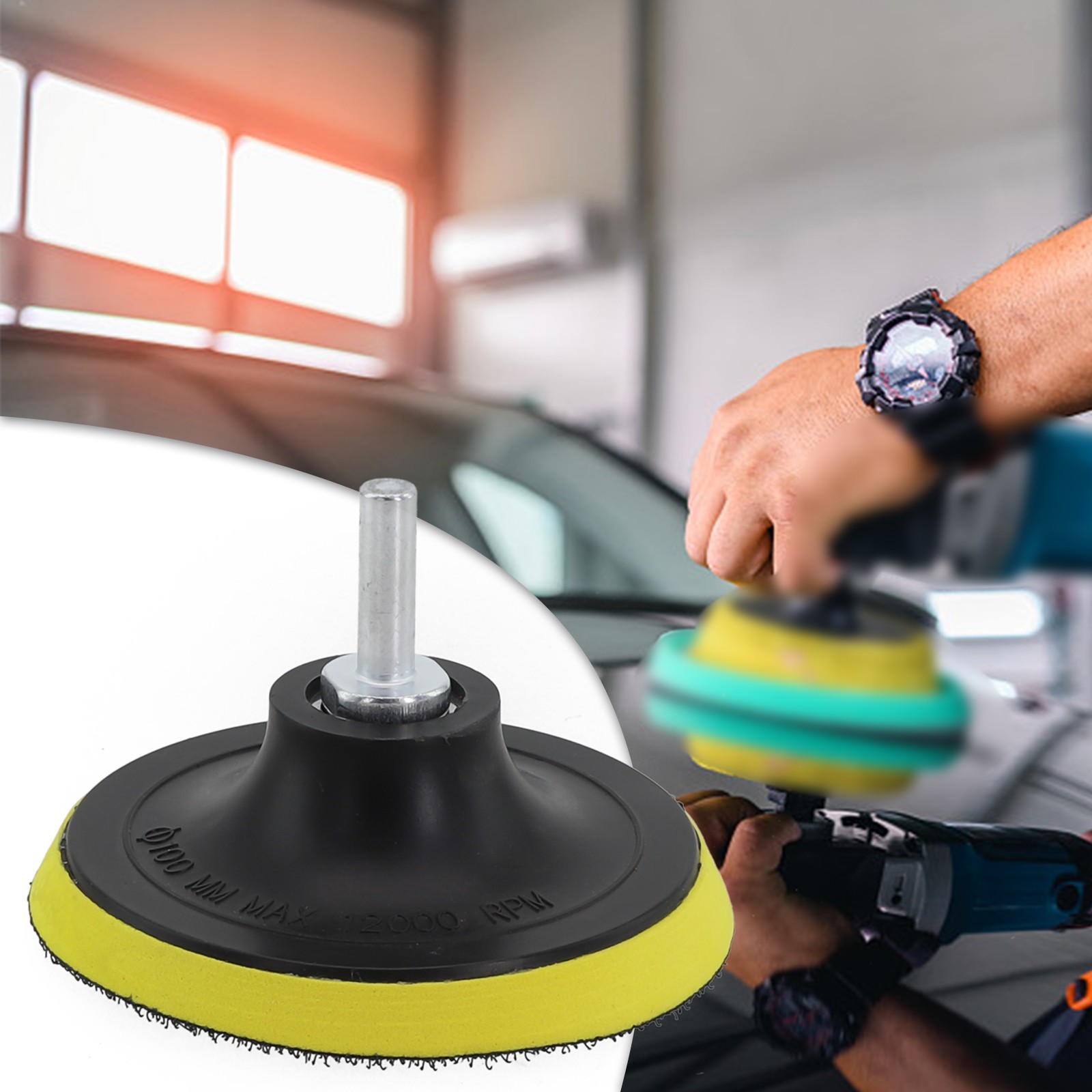 Polishing Disc Buffing Plate Backing Pad Holder for m14 Drill Thread Adapter