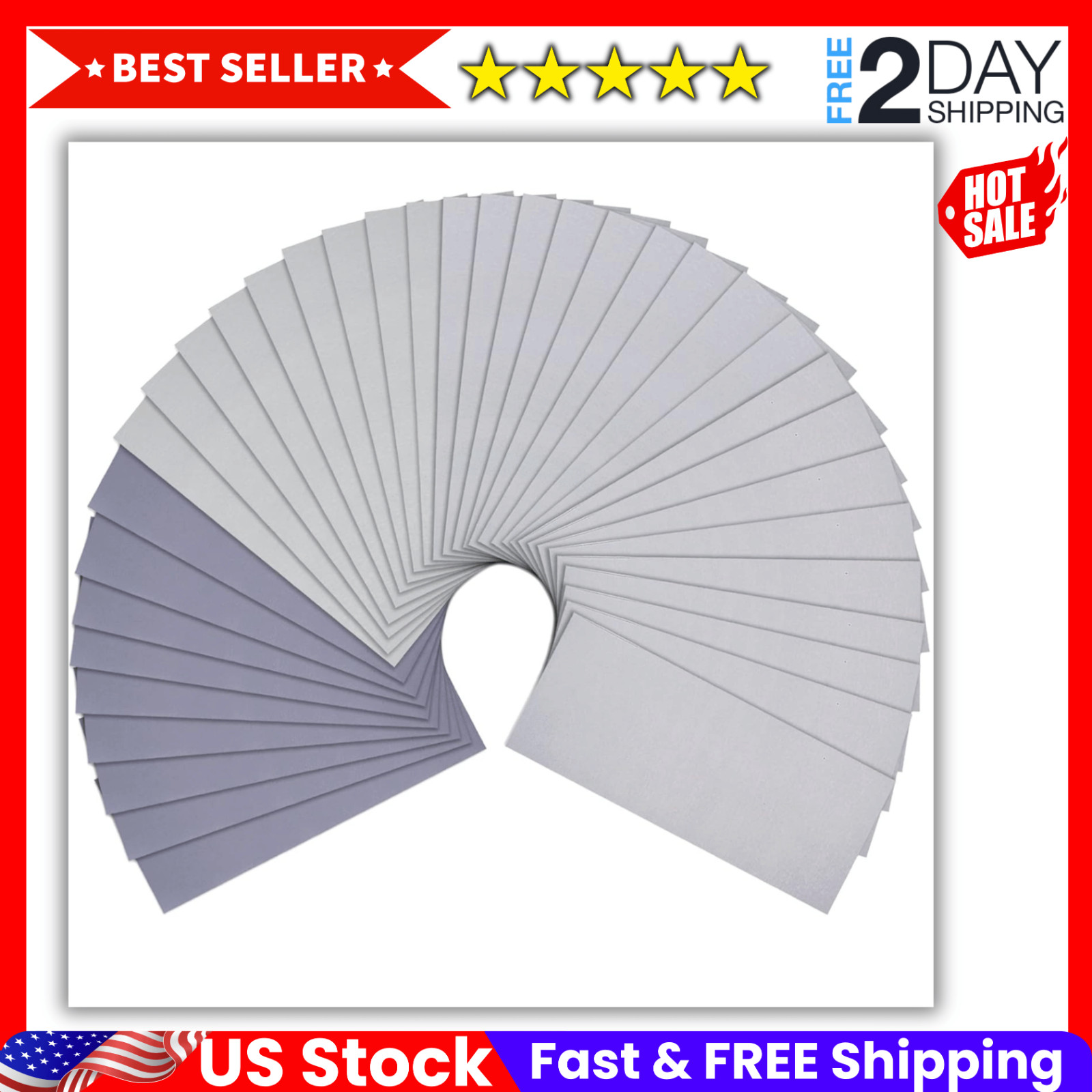 36 Pieces Wet and Dry Sandpaper 3000 5000 7000 10000 Grit Sanding Paper 9×3.6 in