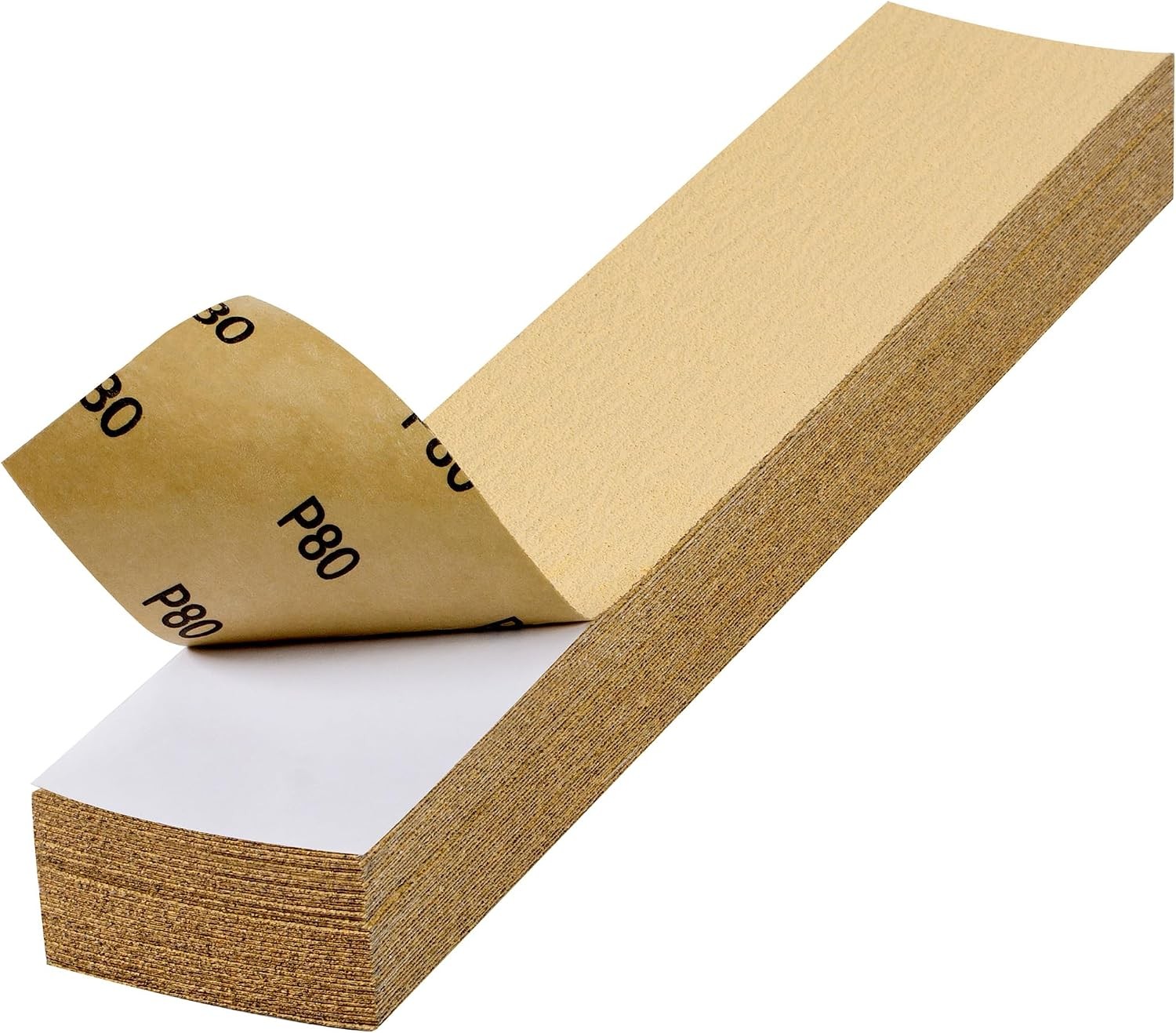 40 PCS 2-3/4″ x 16-1/2″ Long Board Sand Paper 80 Grit PSA Longboard Sandpaper Sh