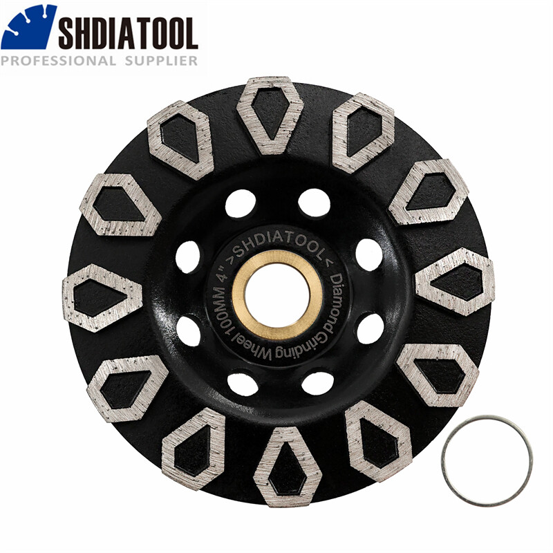 Diamond Abrasive Grinding Cup Wheel Rhombus-Shaped 4”/100mm for Concrete Marble