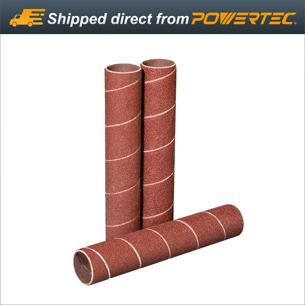 POWERTEC 4.5″ Long 120 Grit Sanding Sleeves 3/4″ Dia. – 3pcs (11211)