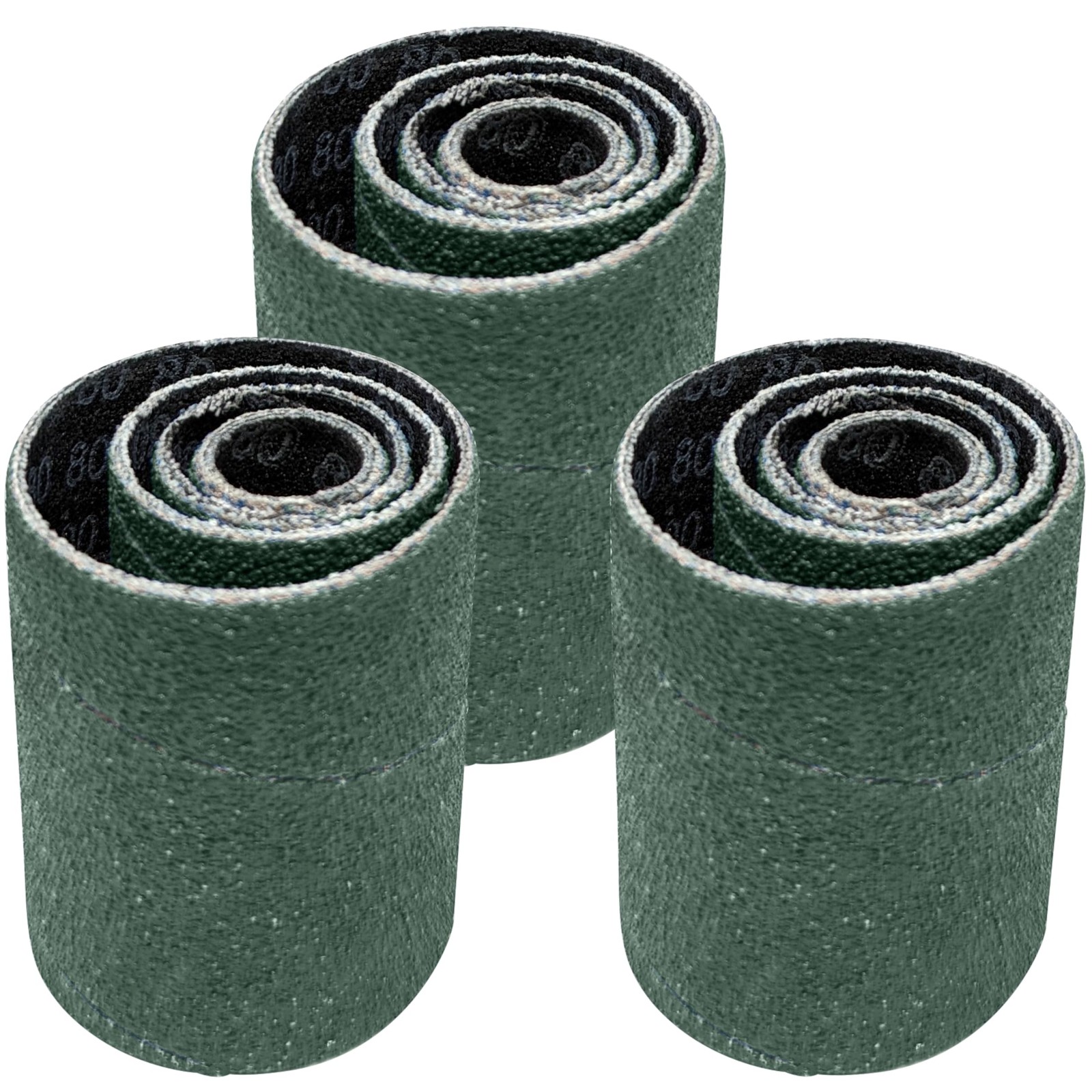 12 PCS Zirconia Spindle Sanding Sleeves 2 Inch Long 60 80 120 Grit