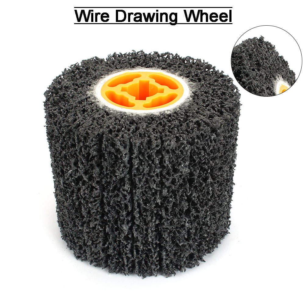 Polishing Drum Burnishing Wheel Metal Nylon Wire Polish Brush Roller Burnishing