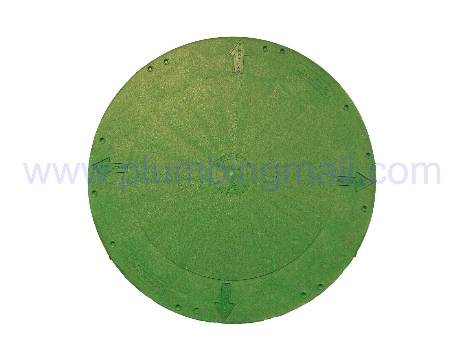 TUF-Tite 24in Heavy Duty Flat Riser Lid for Corrugated Pipe Green Watertight