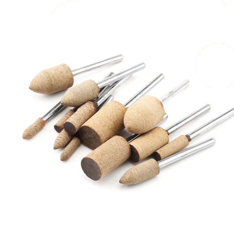 2.35mm/3.0mm Shank Cowhide Grinding Head for Rotary Tools Polishing Marble Metal