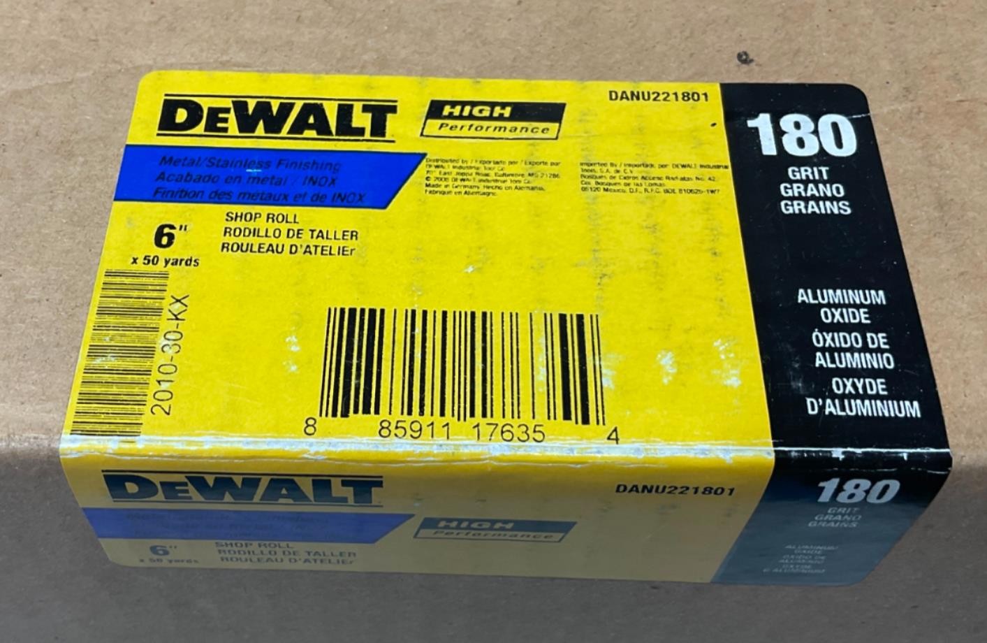DeWalt 6″ x 50 yds XP Sand Paper Shop Rolls 180 Grit DANU221801