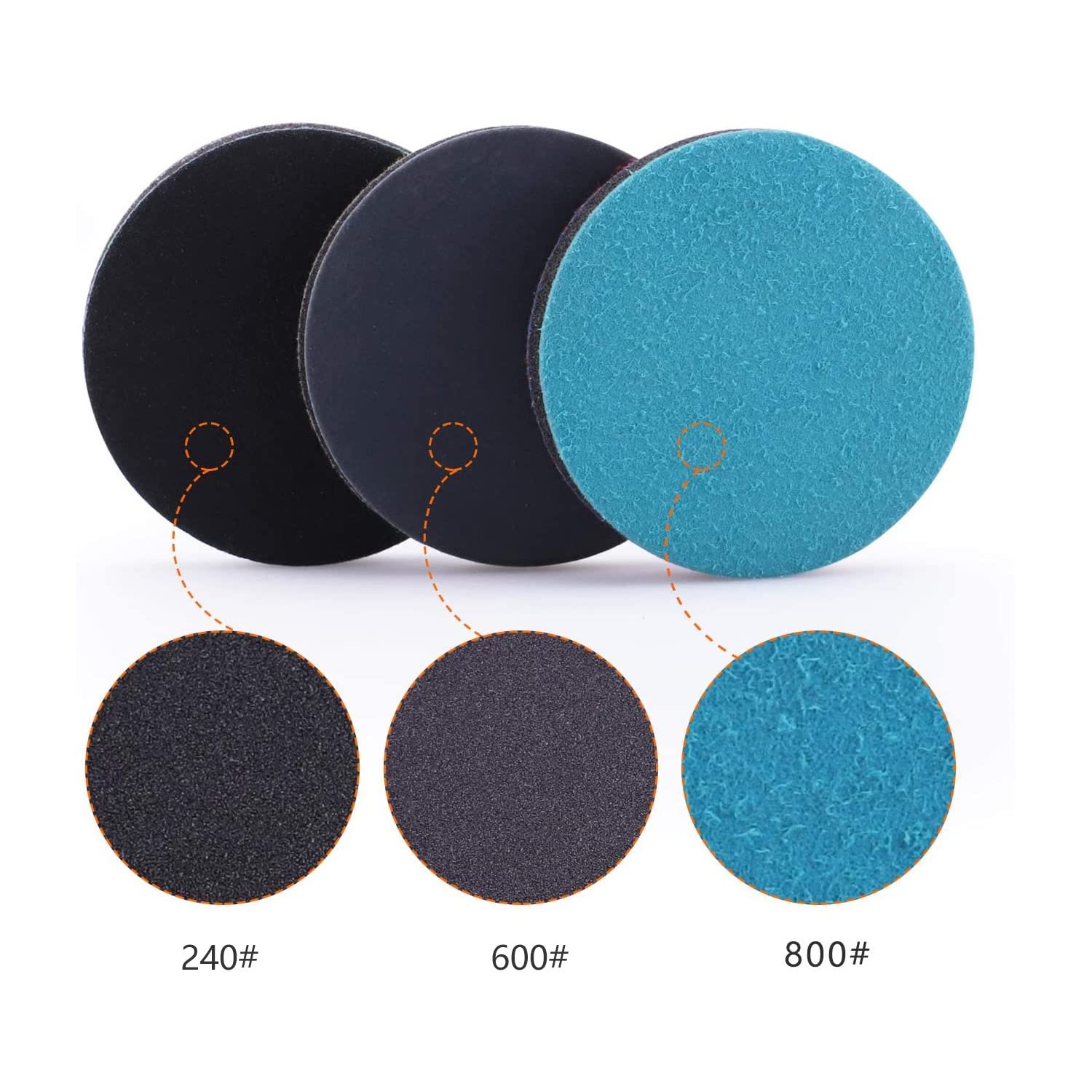 ZFE 5Inch Glass polishing Pads, 10Pcs Wool Felt Disc Polishing 5 inches