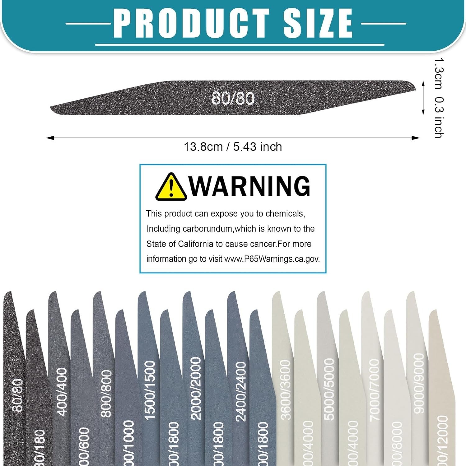 Universal Sanding Sticks 20 Pcs Set – Perfect Grits for Metal, Wood, and Plastic