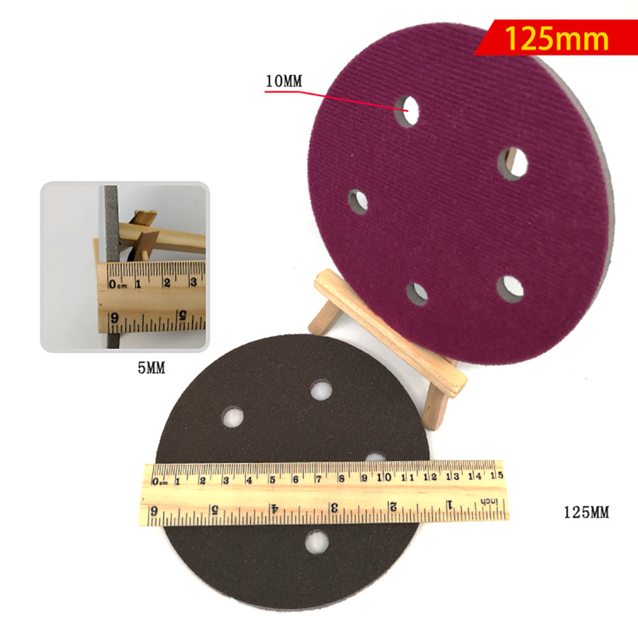 300-2000 Grit 5″ 5 Hole Sponge Foam Hook&Loop Sandpaper Wet/Dry Sanding Pad Disc
