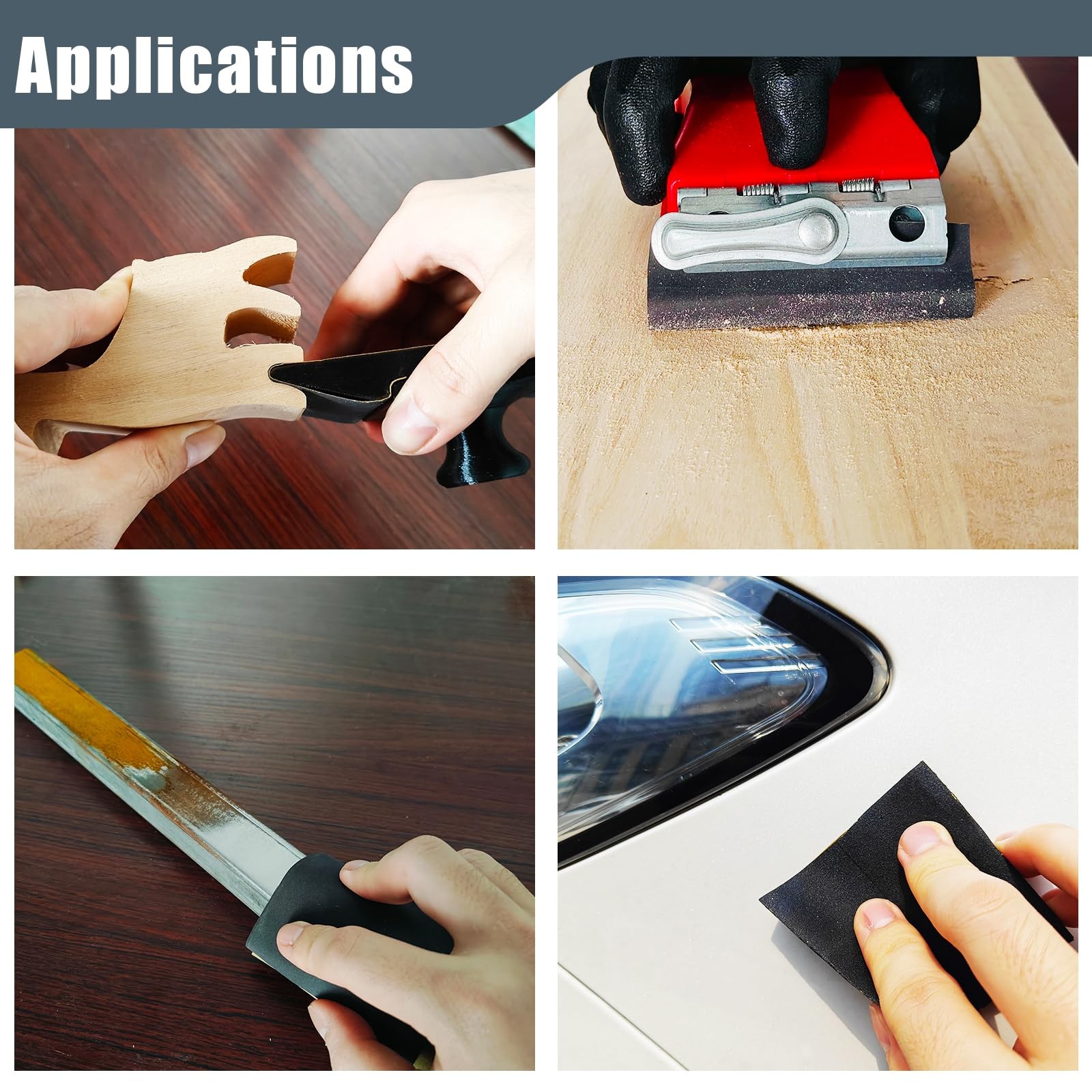 10Pcs 9×11 Inch 220 Grit Sand Paper Wet Dry Sandpaper for Wood Metal Automotive
