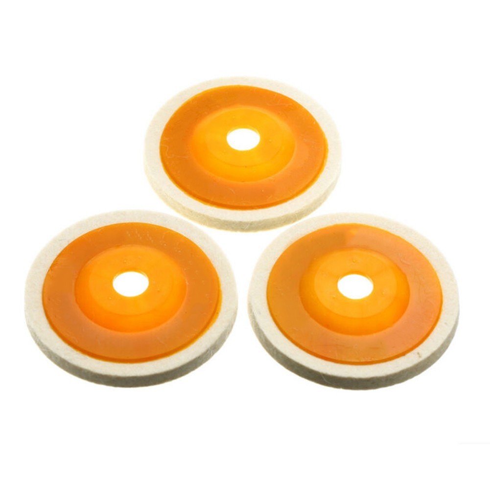 3pcs 4In 100mm Wool Polishing Wheel Buffing Angle Wheel Polishing Disc Abrasive