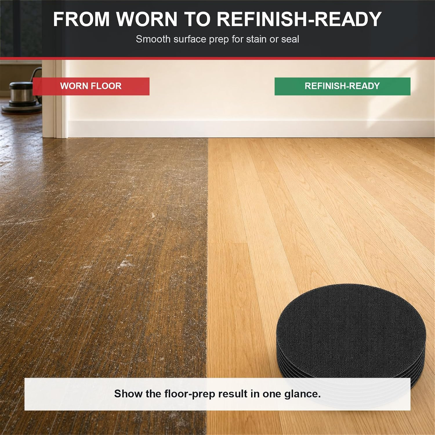 17 Inch Sanding Screen Discs, 60 Grit for Heavy Stripping, 10 Pack | Double-side